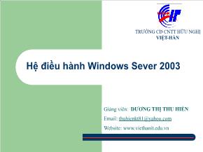 Hệ điều hành Windows Sever 2003