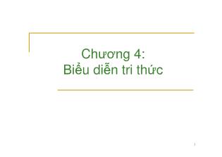 Kĩ thuật lập trình - Chương 4: Biểu diễn tri thức