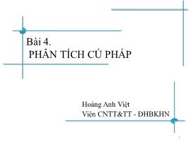 Kỹ thuật lập trình - Bài 4: Phân tích cú pháp