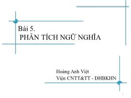 Kỹ thuật lập trình - Bài 5: Phân tích ngữ nghĩa