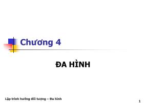 Kỹ thuật lập trình - Chương 4: Đa hình