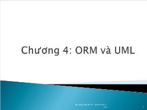 Kỹ thuật lập trình - Chương 4: ORM và UML