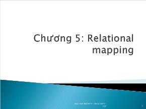 Kỹ thuật lập trình - Chương 5: Relational mapping