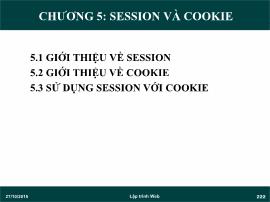 Kỹ thuật lập trình - Chương 5: Session và cookie