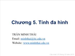 Kỹ thuật lập trình - Chương 5: Tính đa hình