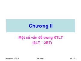 Kỹ thuật lập trình - Chương II: Một số vấn đề trong kỹ thuật lập trình