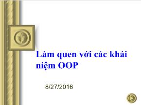 Kỹ thuật lập trình - Làm quen với các khái niệm OOP