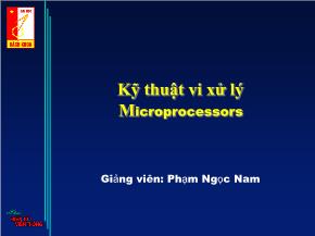 Kỹ thuật vi xử lý Microprocessors