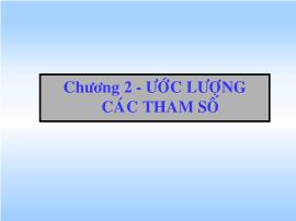 Lâm nghiệp - Chương 2: Ước lượng các tham số