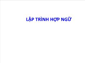 Lập trình hợp ngữ