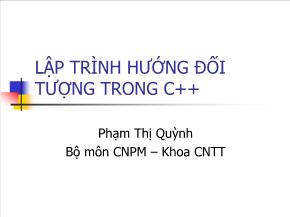 Lập trình hướng đối tượng trong C++