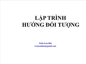 Lập trình hướng đối tượng