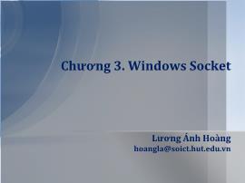 Lập trình mạng - Chương 3: Windows Socket