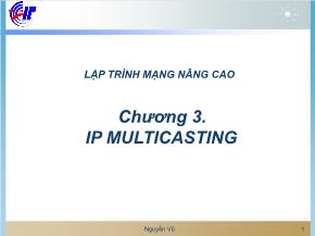 Lập trình mạng nâng cao - Chương 3: Ip multicasting