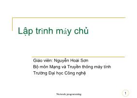 Lập trình máy chủ