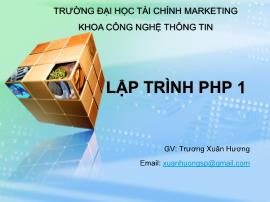 Lập trình PHP 1