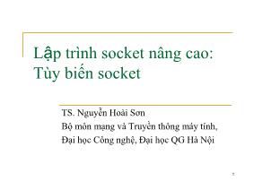 Lập trình socket nâng cao: Tùy biến socket