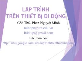 Lập trình trên thiết bị di động - Xây dựng một ứng dụng trên thiết bị di động