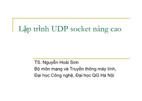 Lập trình UDP socket nâng cao