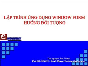 Lập trình ứng dụng window form hướng đối tượng