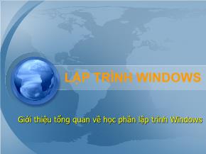 Lập trình windows - Giới thiệu tổng quan về học phần lập trình windows