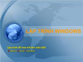 Lập trình windows - Lập trình đồ họa với thư viện GDI