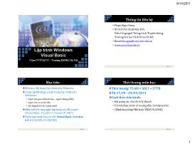 Lập trình Windows Visual Basic