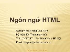 Ngôn ngữ HTML