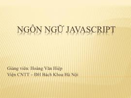 Ngôn ngữ javascript