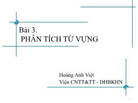 Ngôn ngữ lập trình C - Bài 3: Phân tích từ vựng