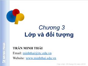 Ngôn ngữ lập trình C# - Chương 3: Lớp và đối tượng