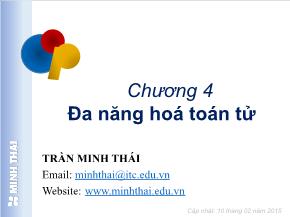 Ngôn ngữ lập trình C# - Chương 4: Đa năng hoá toán tử