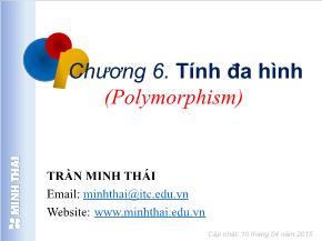 Ngôn ngữ lập trình C# - Chương 6: Tính đa hình