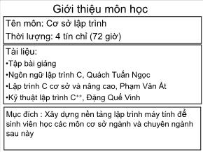 Ngôn ngữ lập trình C