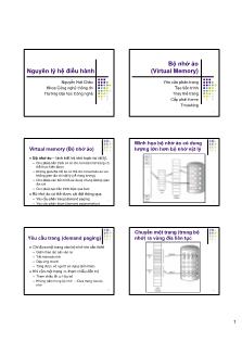 Nguyên lý hệ điều hành - Bộ nhớ ảo (Virtual Memory)