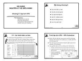 Nguyên lý hệ điều hành - Chương 5: Lập lịch CPU