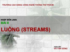 Nhập môn java - Bài 8: Luồng (streams)