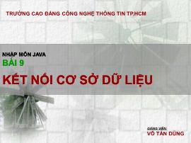 Nhập môn java - Bài 9: Kết nối cơ sở dữ liệu