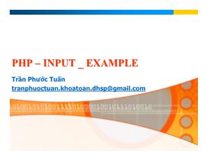 Php – Input _ Example