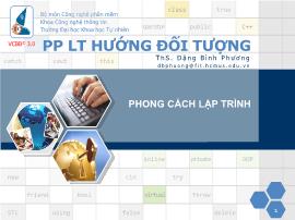 Phương pháp lập trình hướng đối tượng