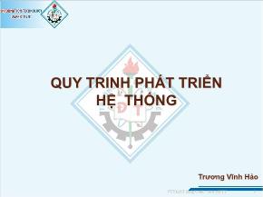 Quy trinh phát triển hệ thống