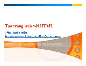 Tạo trang web với HTML
