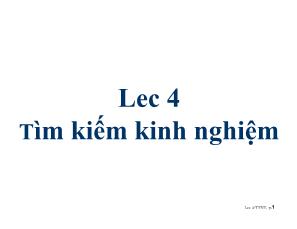 Tin học cơ sở - Tìm kiếm kinh nghiệm