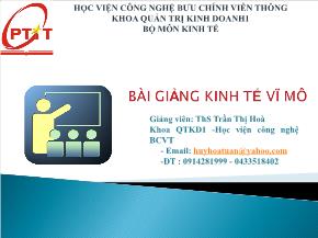 Bài giảng kinh tế vĩ mô