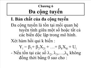 Bài giảng Tiền lương - Tiền công - Chương 6: Đa cộng tuyến