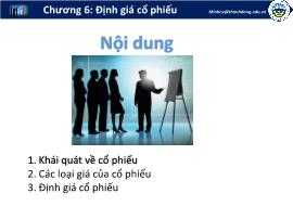 Bài giảng Tiền lương - Tiền công - Chương 6: Định giá cổ phiếu