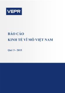 Báo cáo Kinh tế vĩ mô Việt Nam