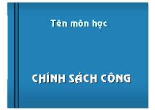 Chính sách công