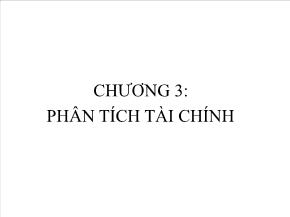 Chương 3: Phân tích tài chính