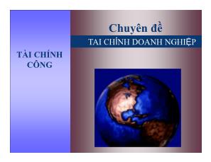 Chuyên đề Tài chính doanh nghiệp